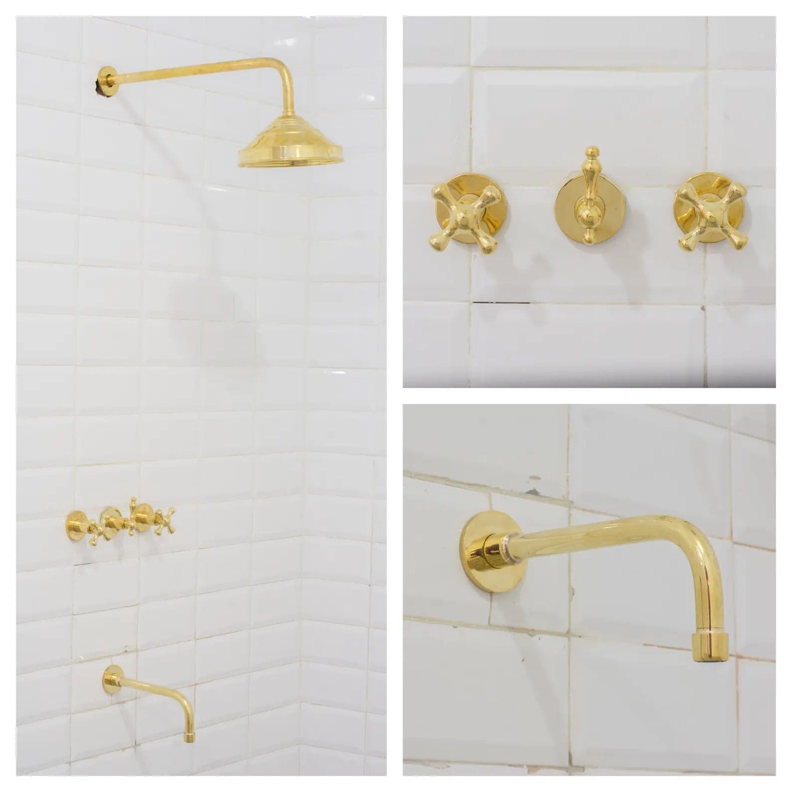 Antique Brass Shower Fixtures – Brass Shower Set