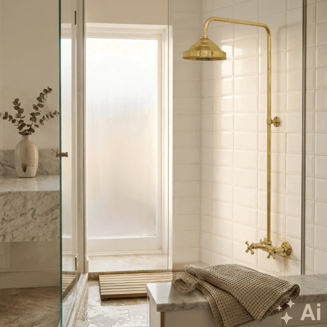 Antique Brass Shower Fixtures – Brass Shower System