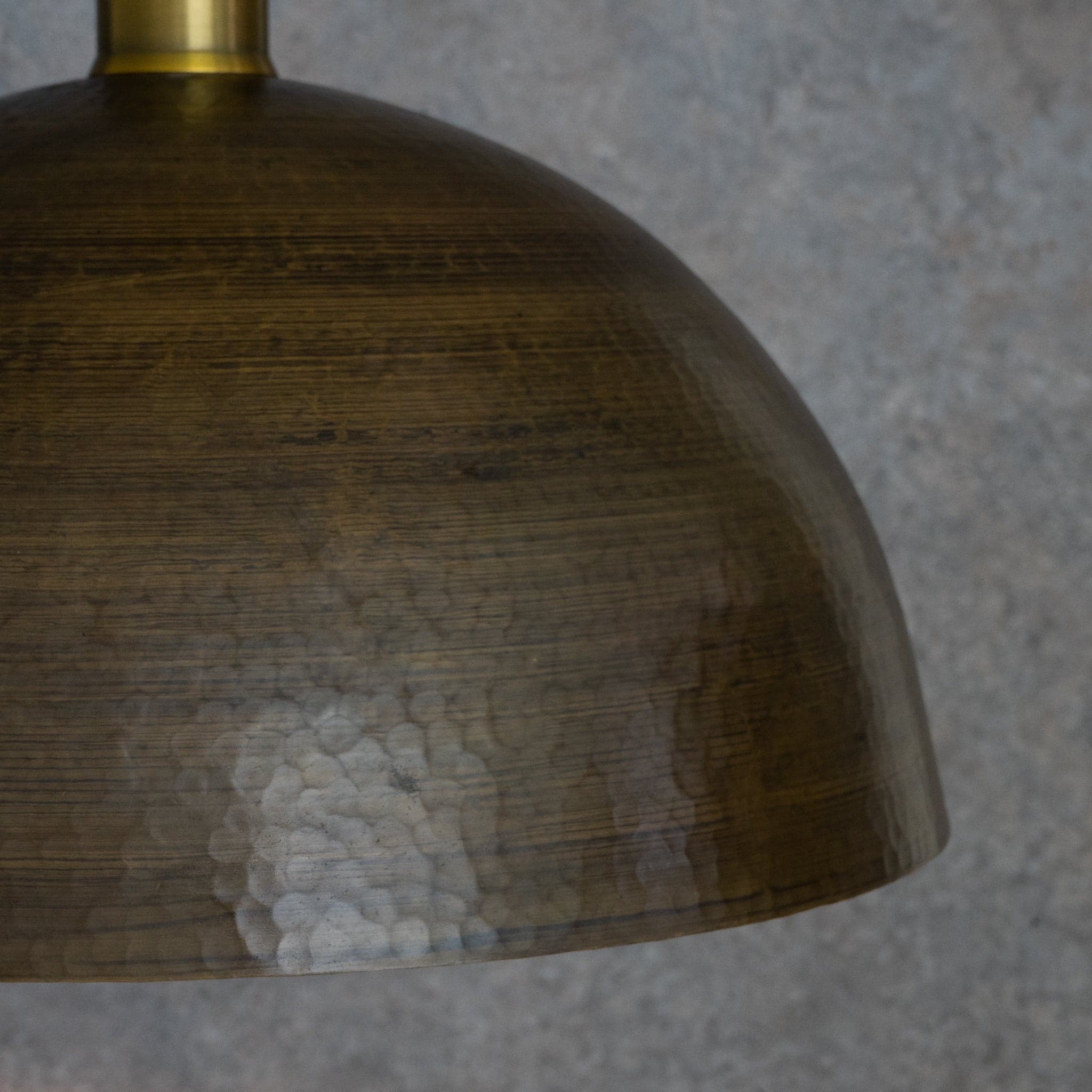 Antique Bronze Soft-Hammered Dome Pendant Light | Dark Oil-Rubbed Finish