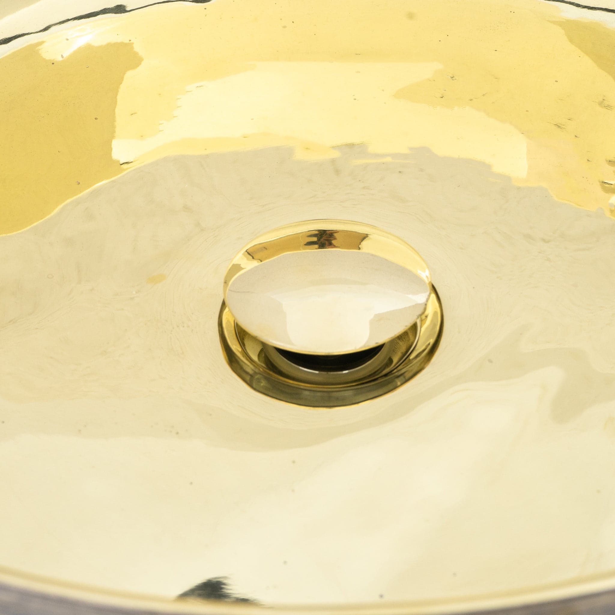 Brushed Brass Bathroom Vessel Sink, Solid Brass Powder Room Basin