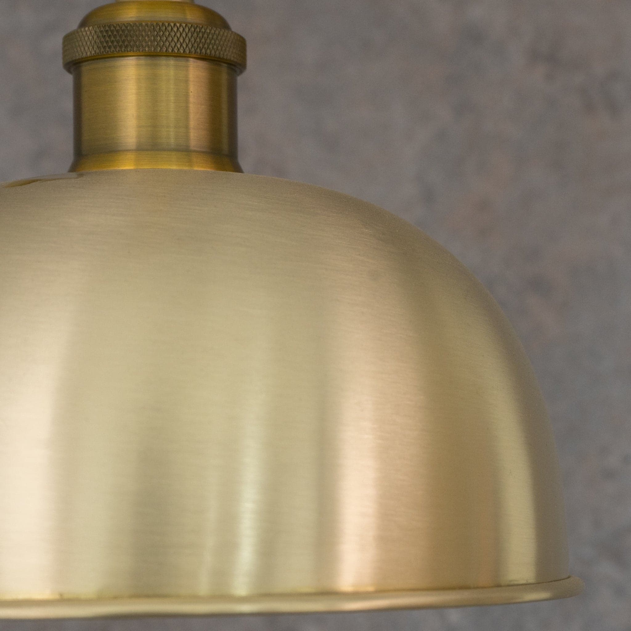 Brushed Brass Flared Dome Pendant Light - Hand-Finished Moroccan Brass Pendant