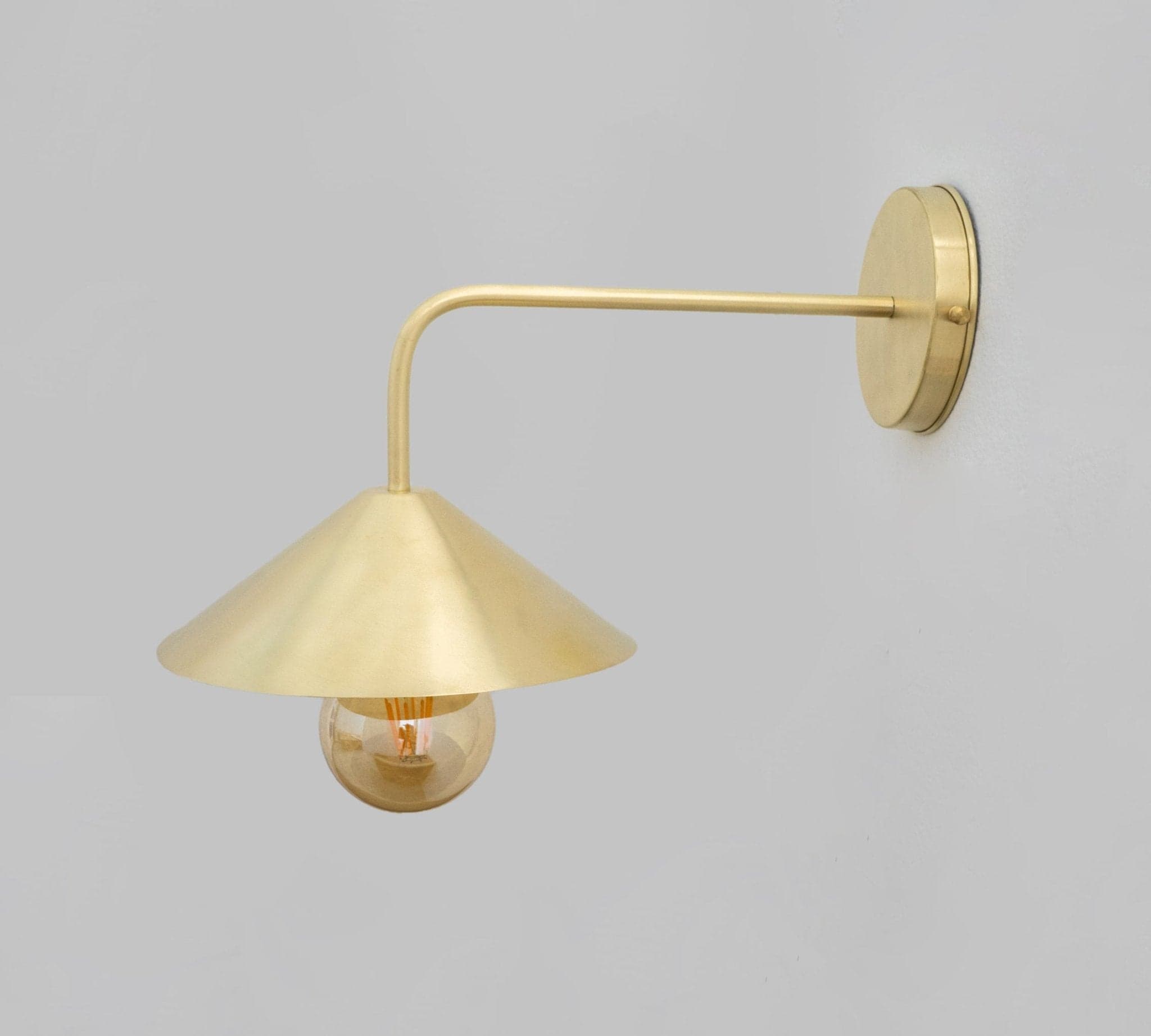 Brushed Brass Wall-Mounted Lamp, Entryway Wall Sconce Light