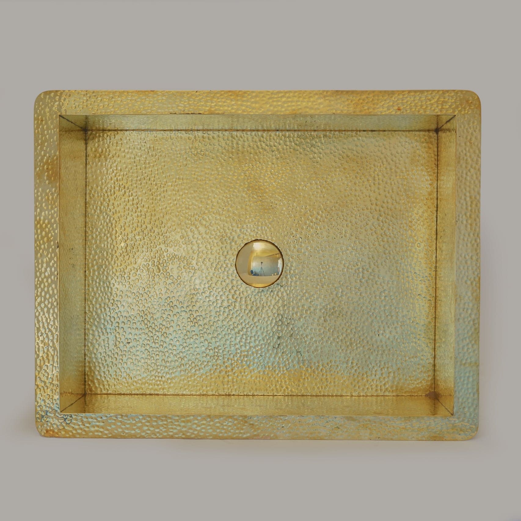 Hammered Brass Kitchen Sink – Rectangular Farmhouse & Kitchen Island Sink
