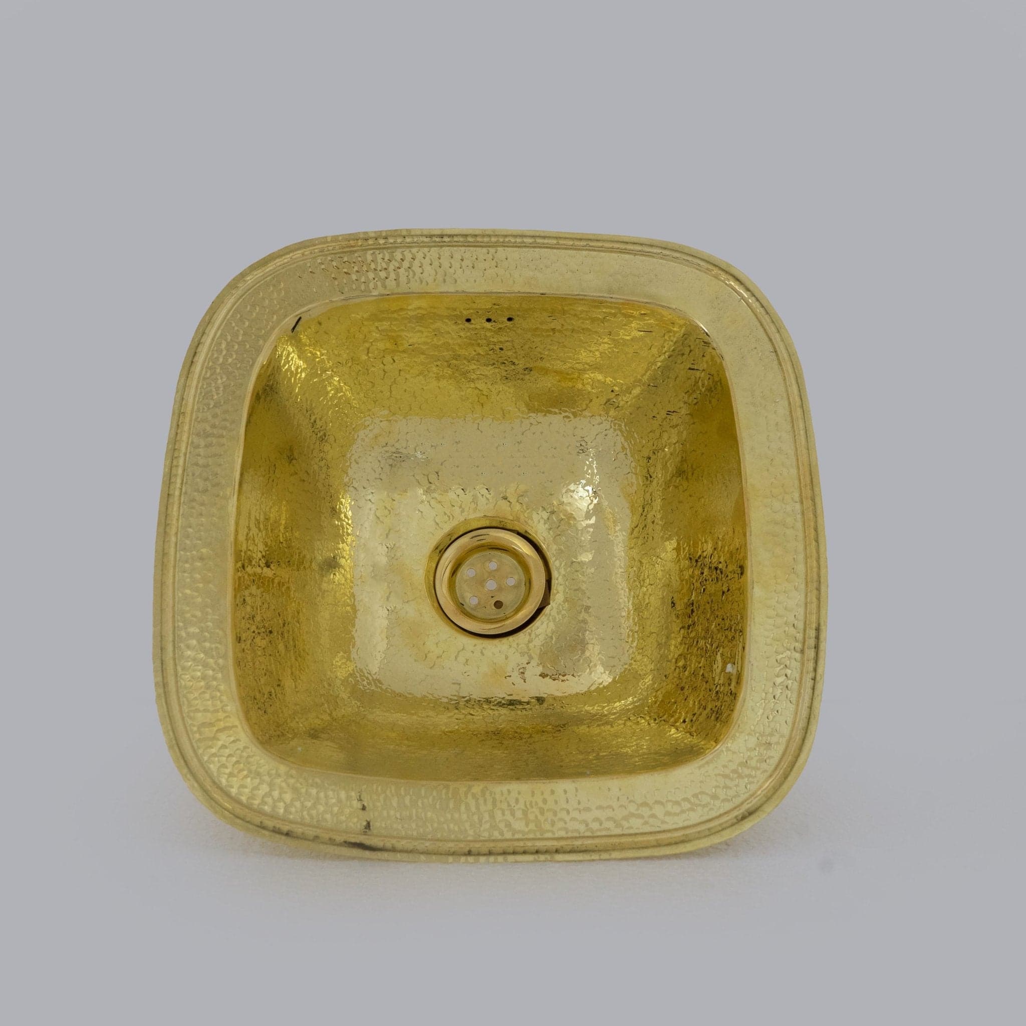 Hammered Brass Sink, Square Drop-in Brass Bathroom Sink, Hammered Antique Brass Sink