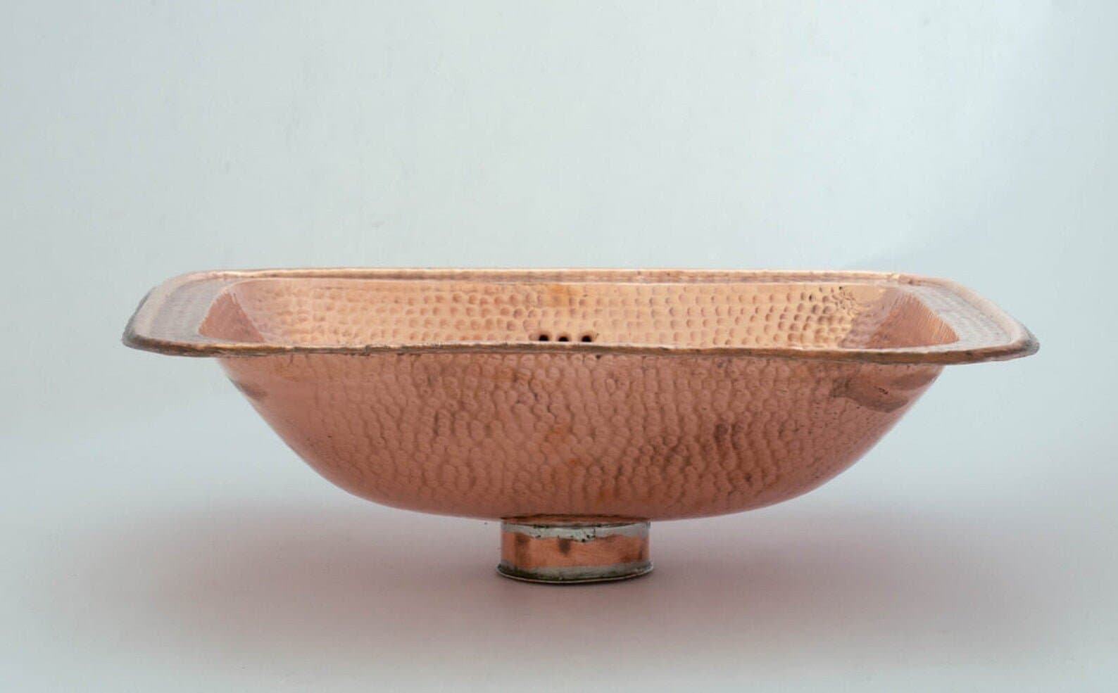 Hammered Copper Sink, Drop-in Brass Bathroom Sink, Antique Copper Sink, Bathroom Aged Copper sink
