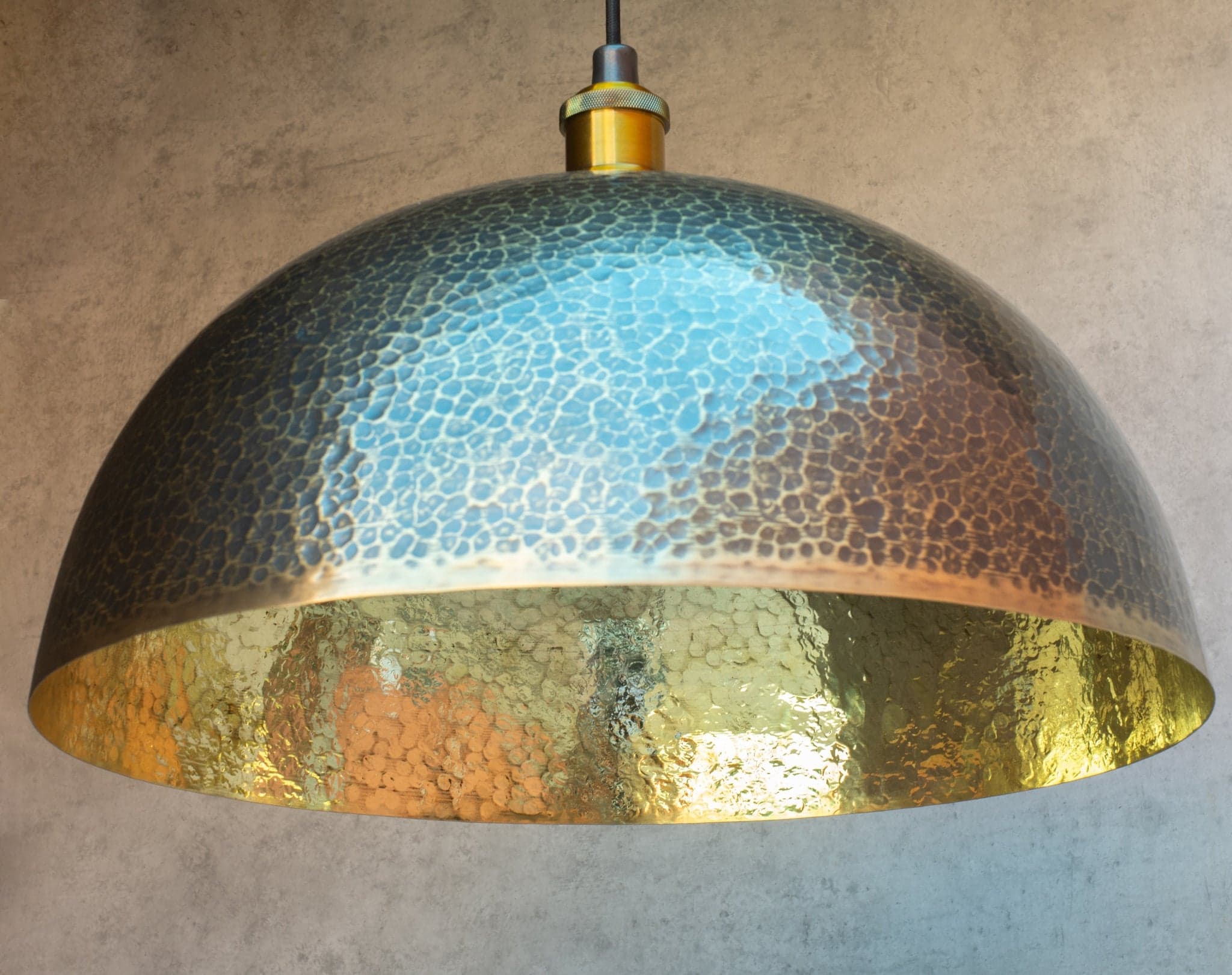 Hammered Pendant Light, Brass Dome Ceiling Light, Kitchen Island Hanging Light Fixture