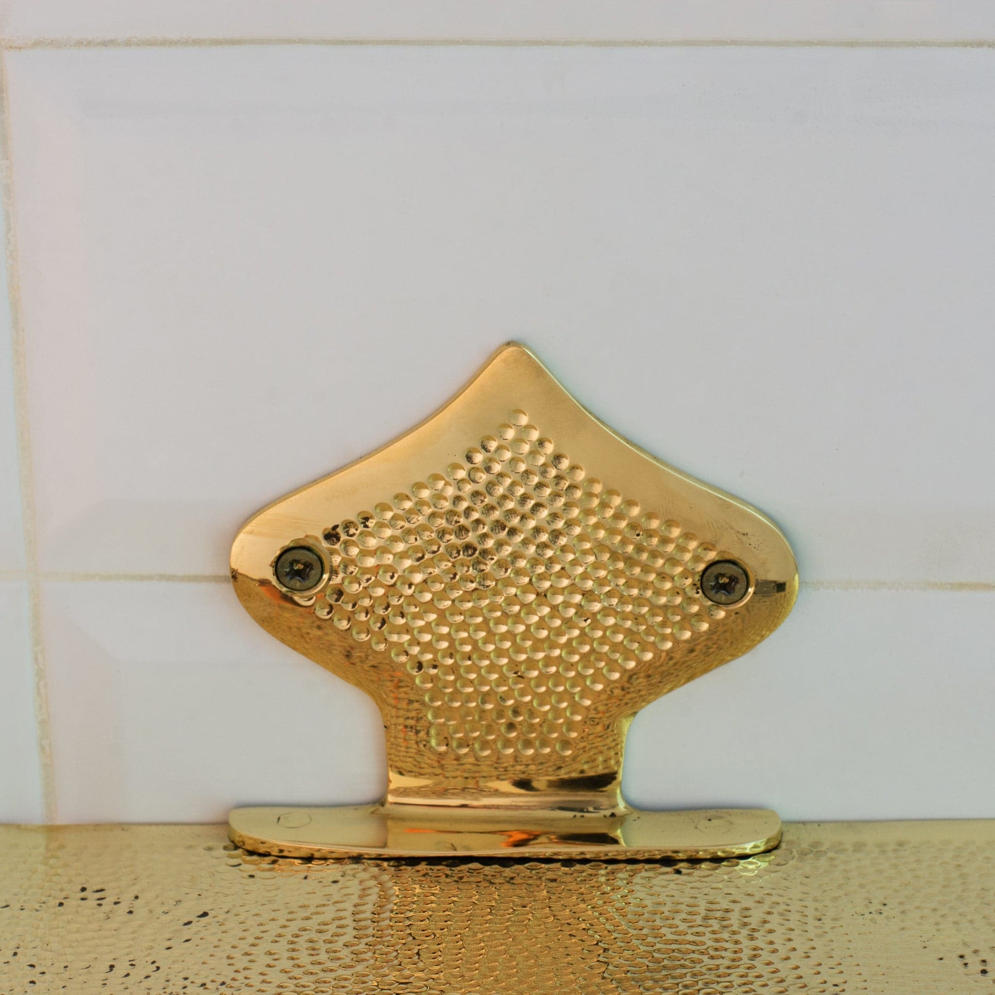 Hammered Solid Brass Floating Shelf, Bathroom Bottle Holder, Wall Mount Shelf Brass
