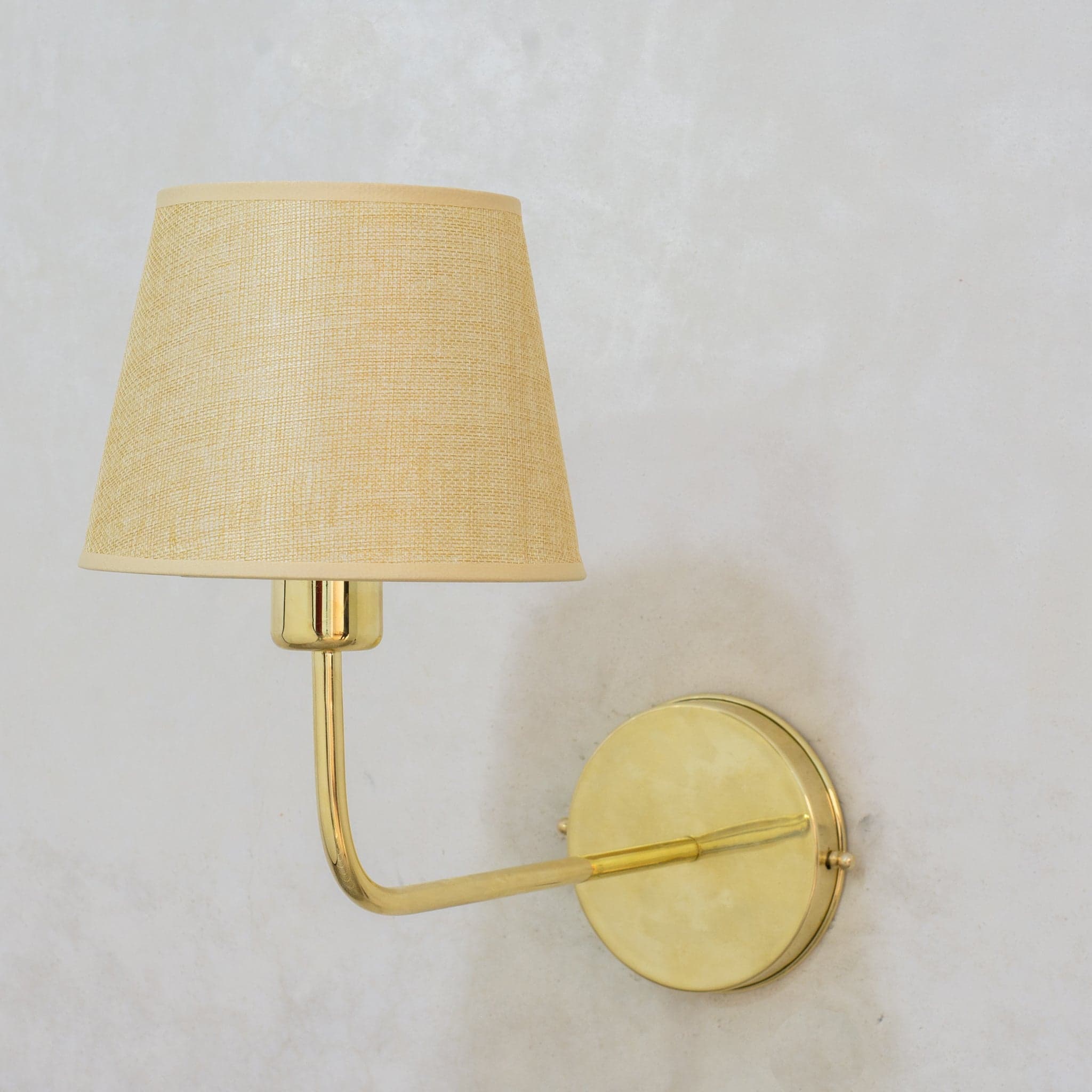Handcrafted Brass Wall Sconce, Wall Light With Tissue Cover, Living Room Wall Light, Indoor Wall Lamp