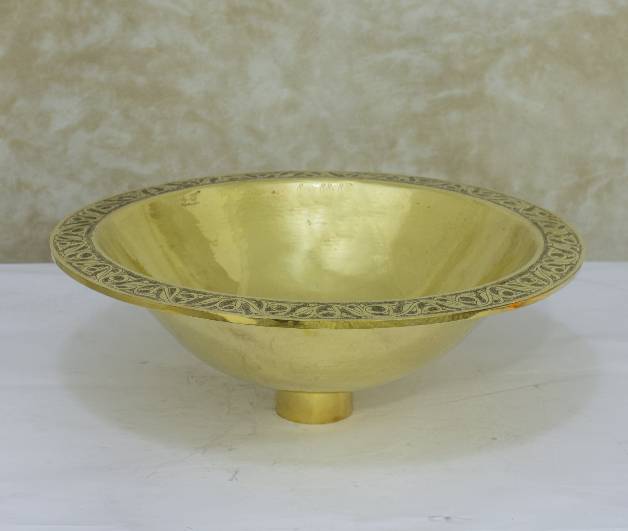 Handcrafted Solid Brass Drop-in Sink, Bathroom Sink, Round Sink, Drop-in Basin Sink