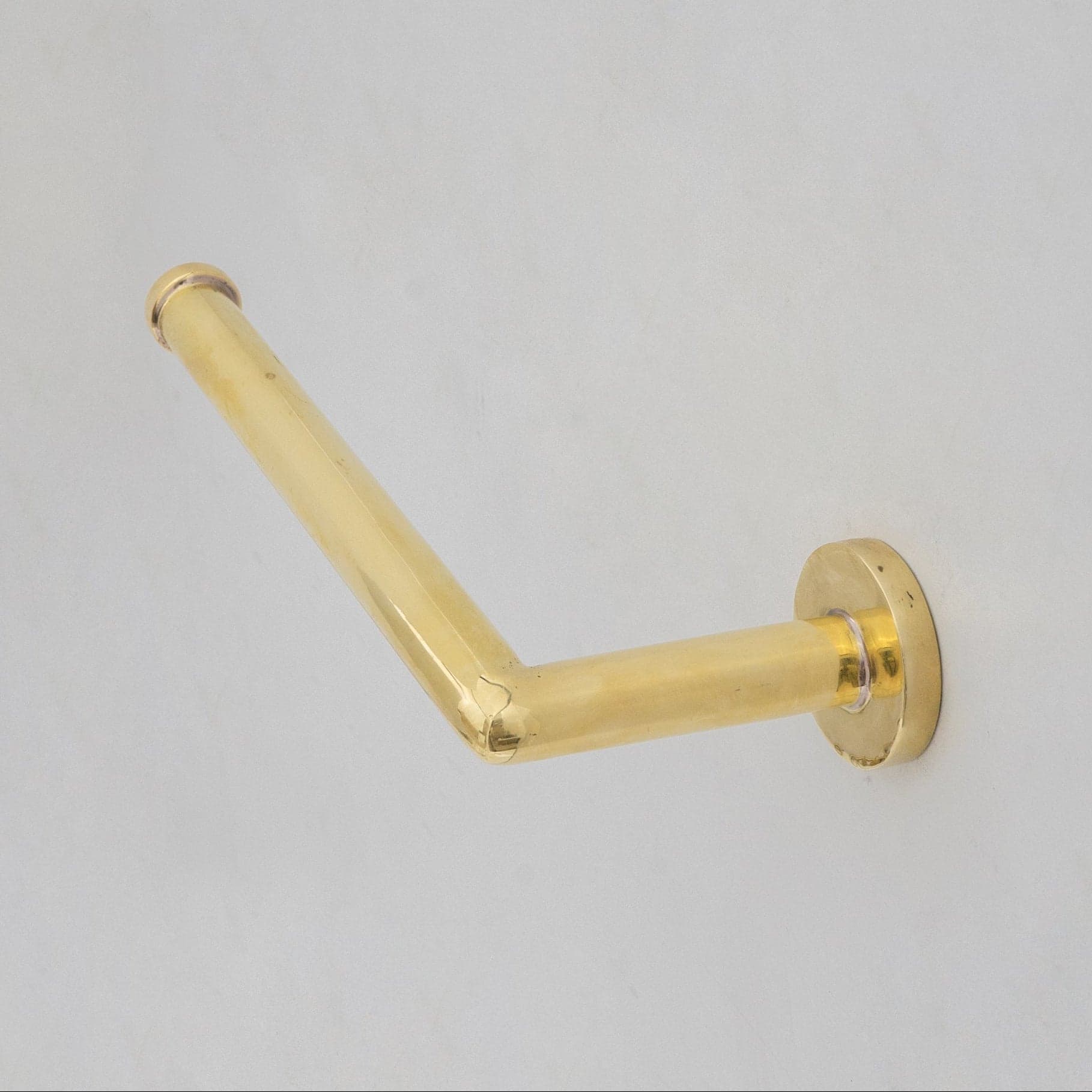 Solid Brass Toilet Paper Holder, Handcrafted Powder Room Roll Holder