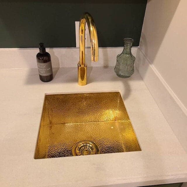 Solid Brass Undermount Hammered Sink | Kitchen Bar Sink
