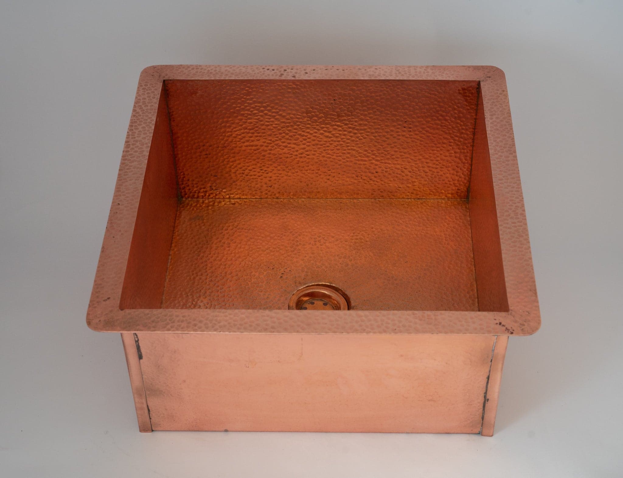 Solid Copper Undermount Hammered Sink | Kitchen Sink - Island Sink - Outdoor Sink