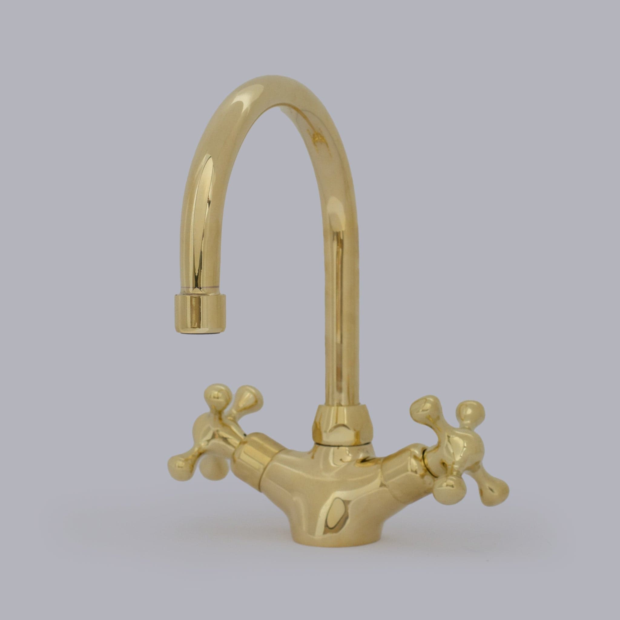 Unlacquered Brass Compact Faucet | Single Hole Bathroom Sink Faucet