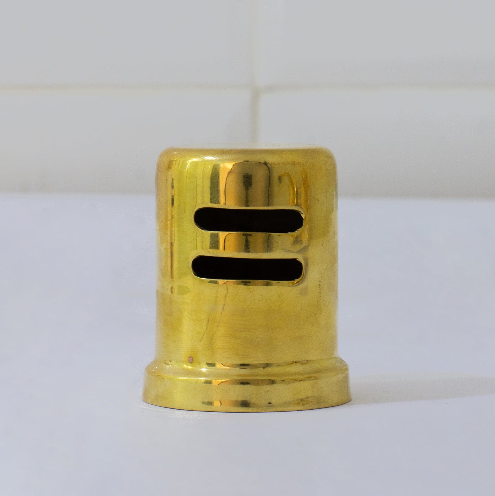 Unlacquered Brass Dishwasher Air Gap Cover | Skirted Cap