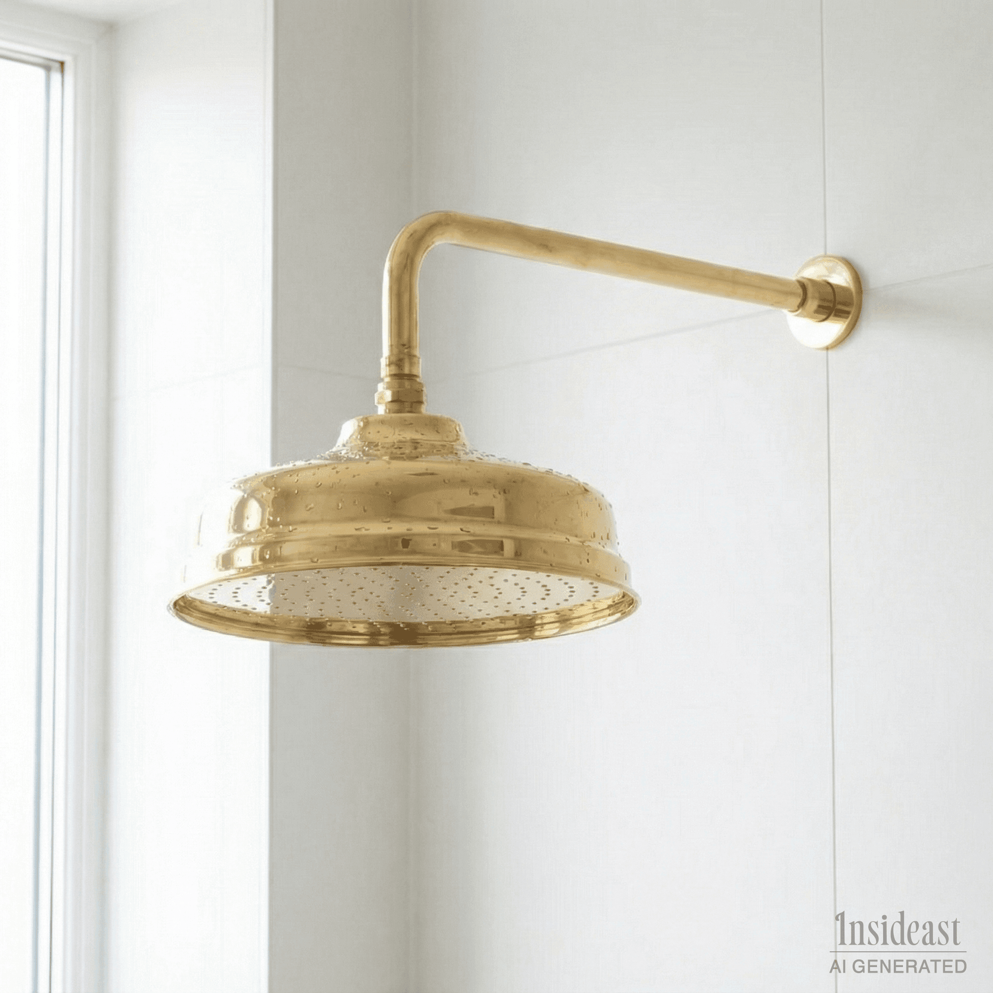 Unlacquered Brass Rain Shower Head | 12" Round