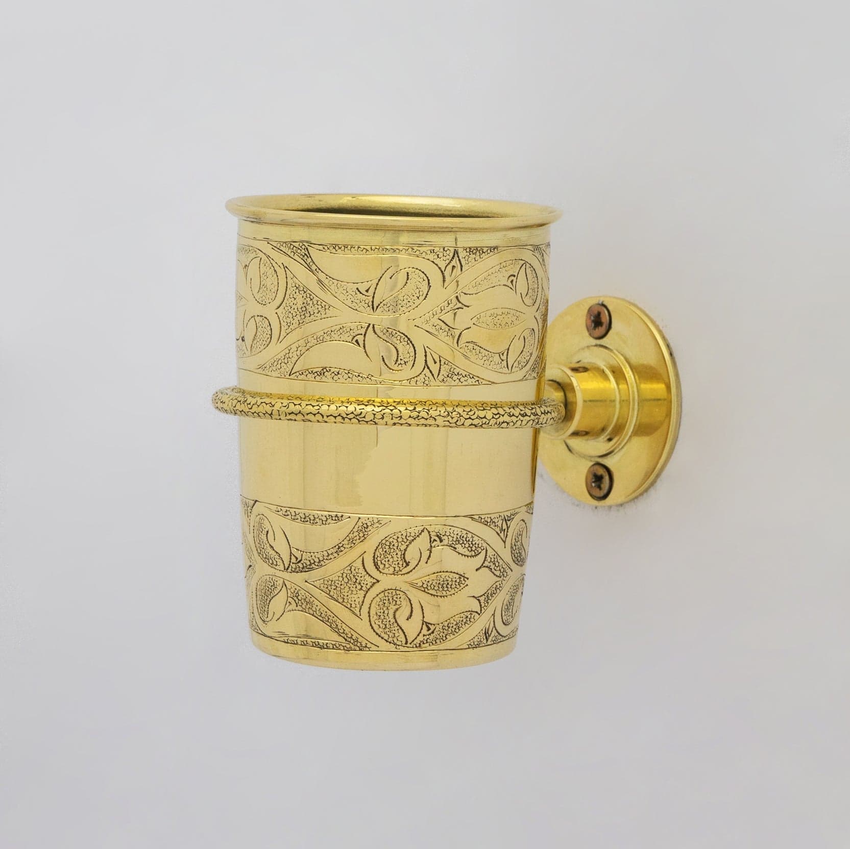 Unlacquered Brass Wall Mount Toothbrush Holder | Bathroom