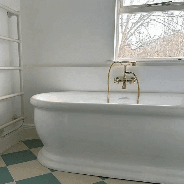 Unlacquered Solid Brass Telephone Tub Filler with Handheld