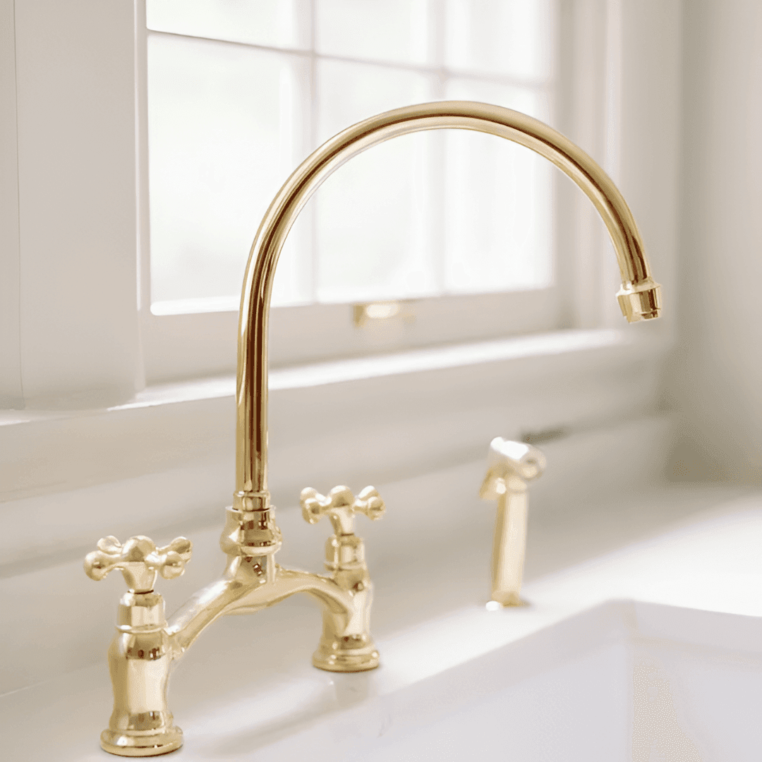 Verdeau - Unlacquered Bridge Kitchen Faucet