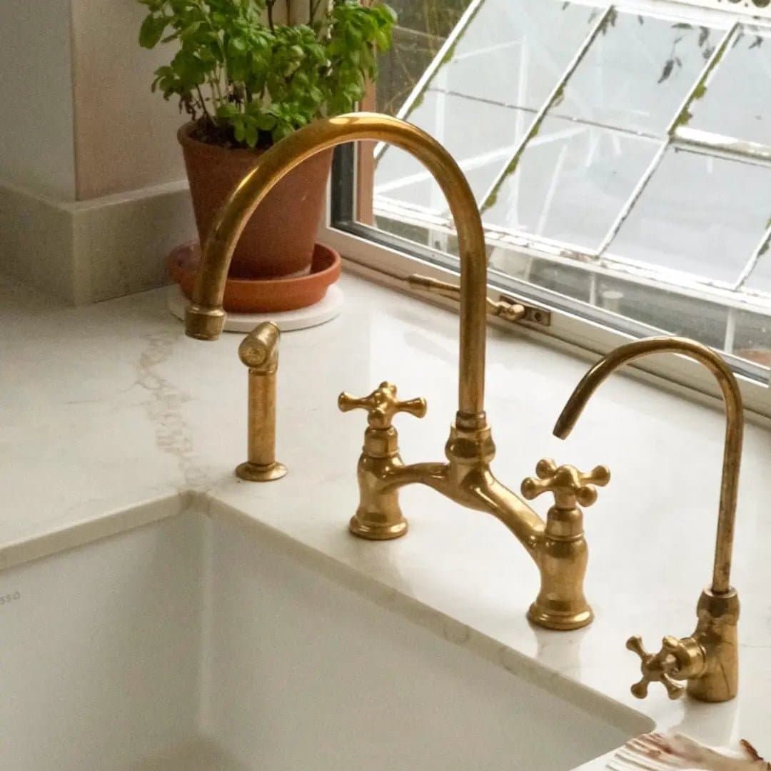 Verdeau - Unlacquered Bridge Kitchen Faucet
