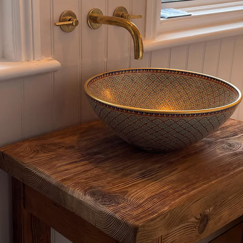 Unlacquered Solid Brass Wall Mounted Bathroom Vessel Sink Faucet, Antique Basin Vanity Faucet alternate view 5