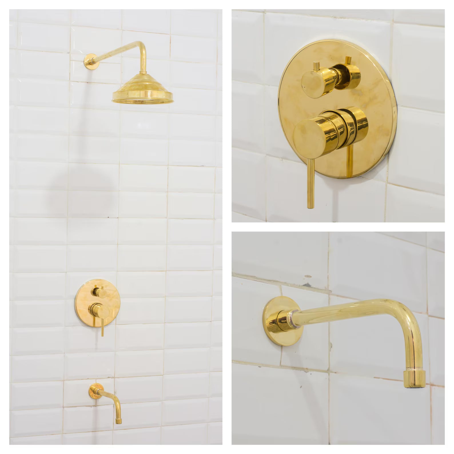 Built-in 2 outlet Brass Shower System - Head Shower System With Tub Filler alternate view 3