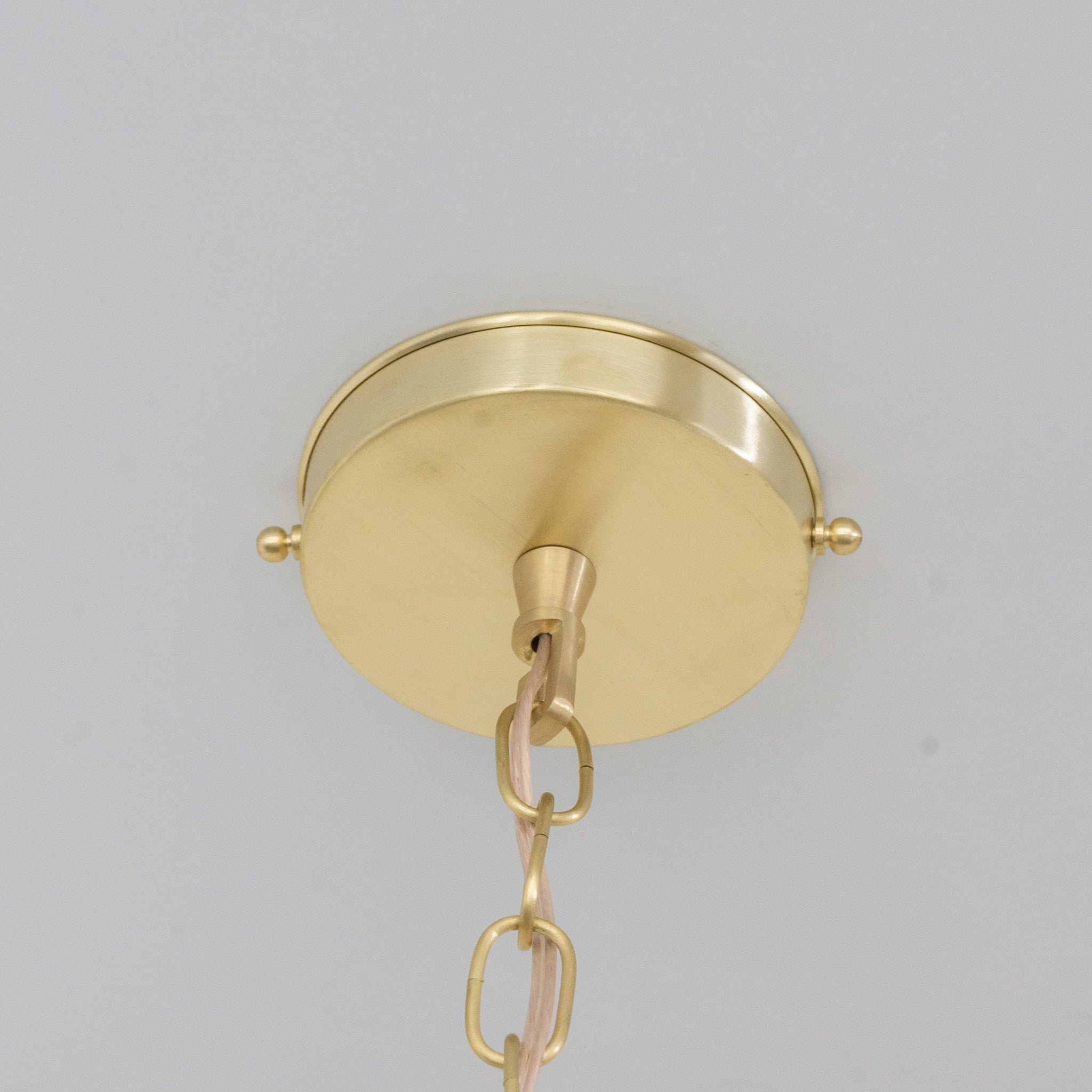 Aged Brass Cone Pendant Light - Industrial Hand-Hammered Tapered Lamp alternate view 9