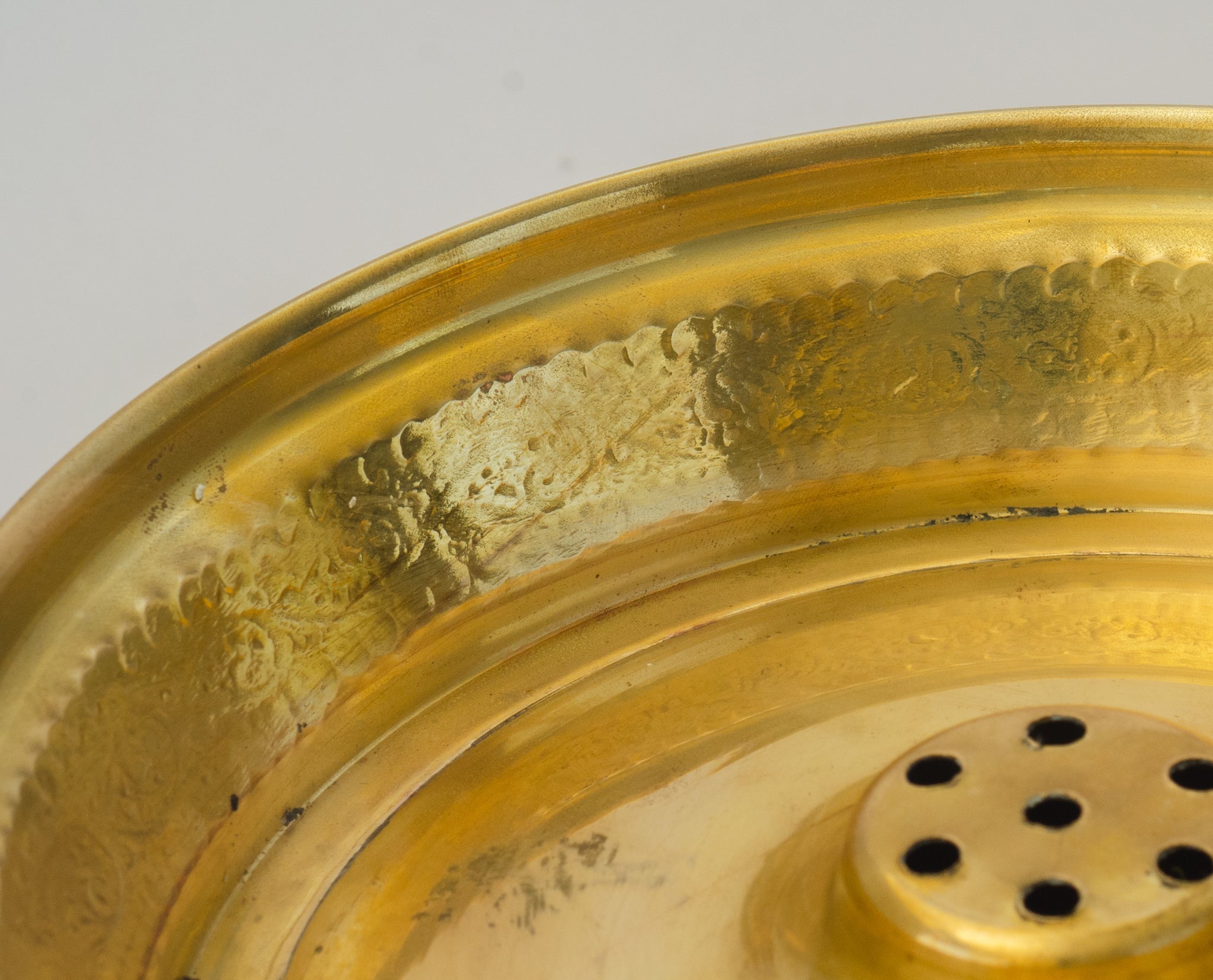 Antique Brass Bowl Vessel Sink Engraved Bathroom Vanity Basin, Gold Vintage Engraved Sink alternate view 11