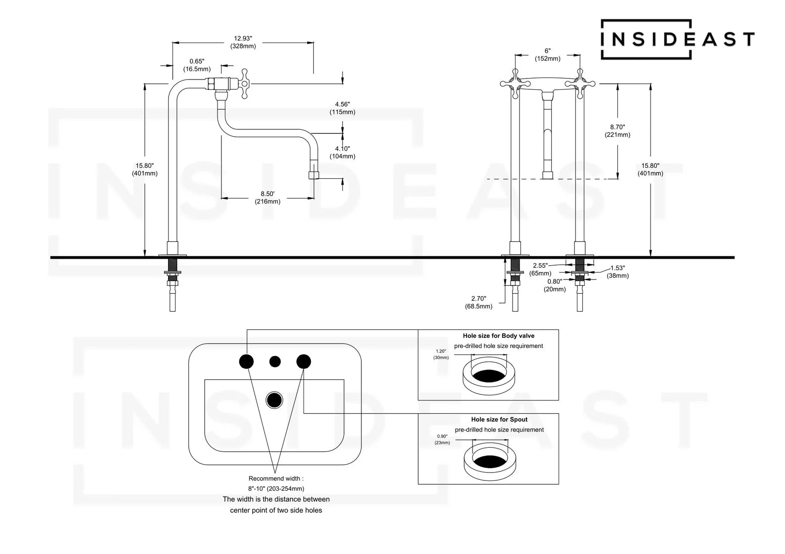 Antique Brass Kitchen Faucet – Unlacquered Brass Faucet alternate view 8