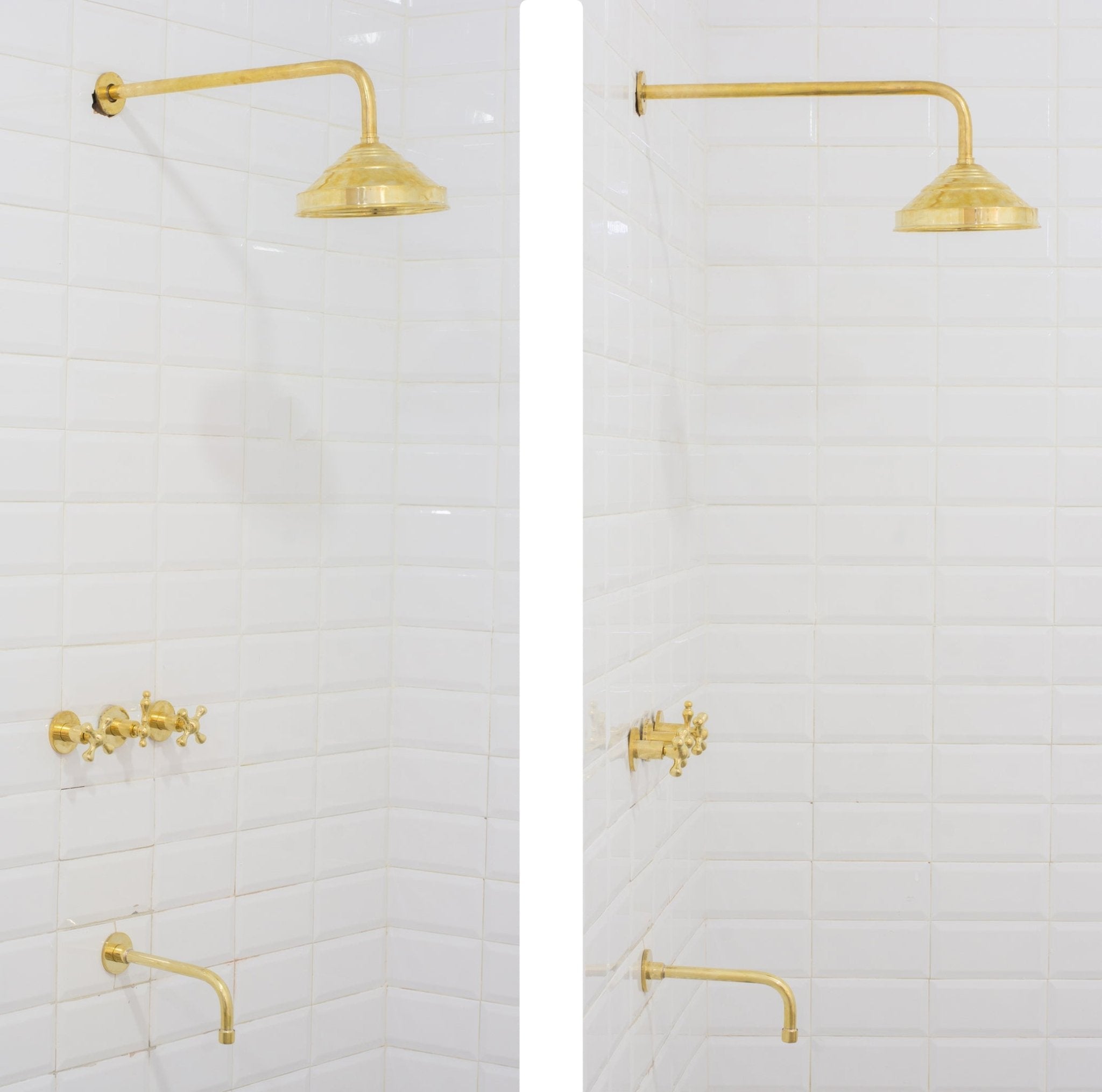 Antique Brass Shower Fixtures – Brass Shower Set alternate view 3