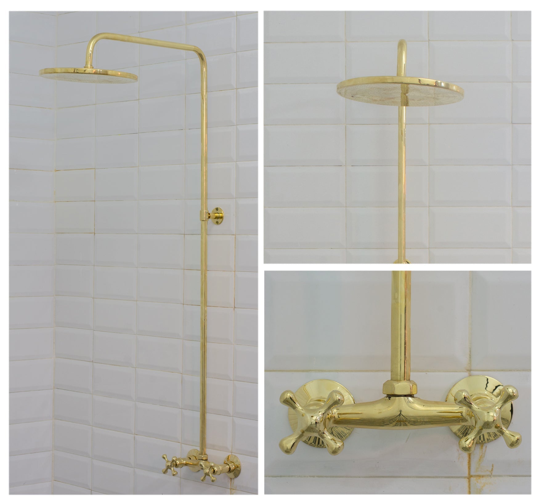 Antique Brass Shower Fixtures – Brass Shower System alternate view 5