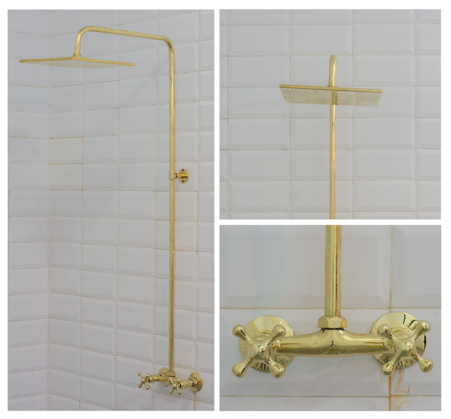 Antique Brass Shower Fixtures – Brass Shower System alternate view 4