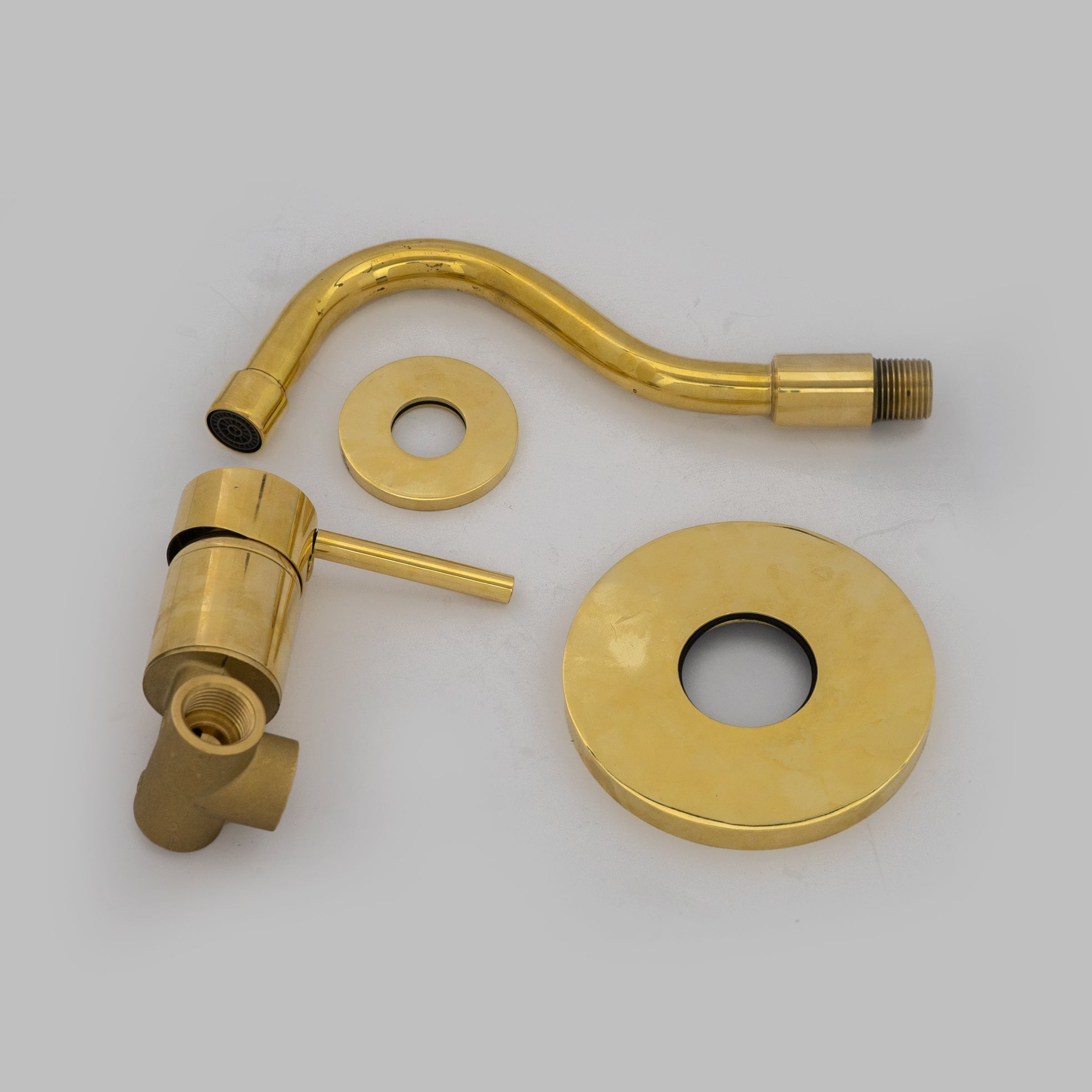 Antique Brass Tub Filler, Wall Mount Solid Brass Tub Faucet alternate view 6