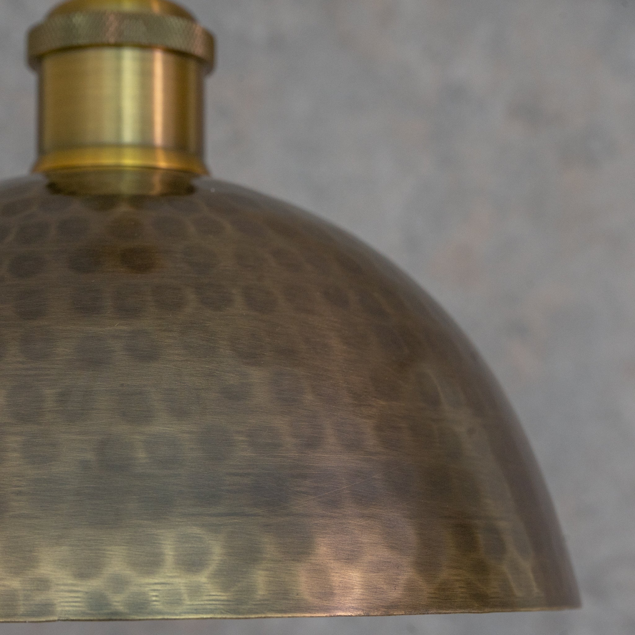 Antique Bronze Hammered Dome Pendant Light - Artisan Patina Finish alternate view 6
