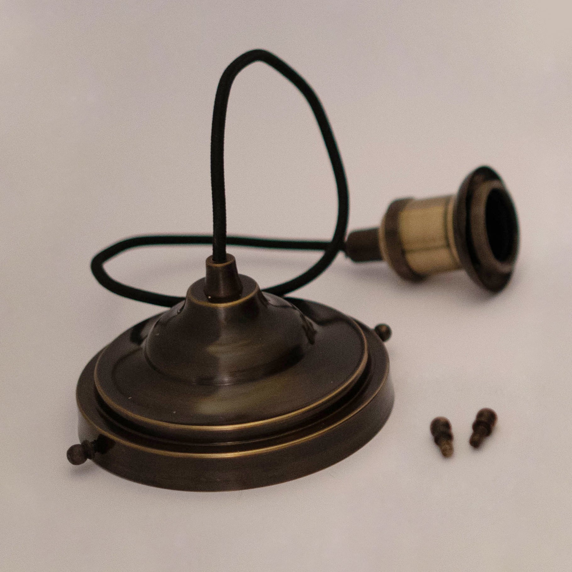 Antique Bronze Pendant Light, Bronze Dome Pendant, Antique Ceiling Lampshade alternate view 13