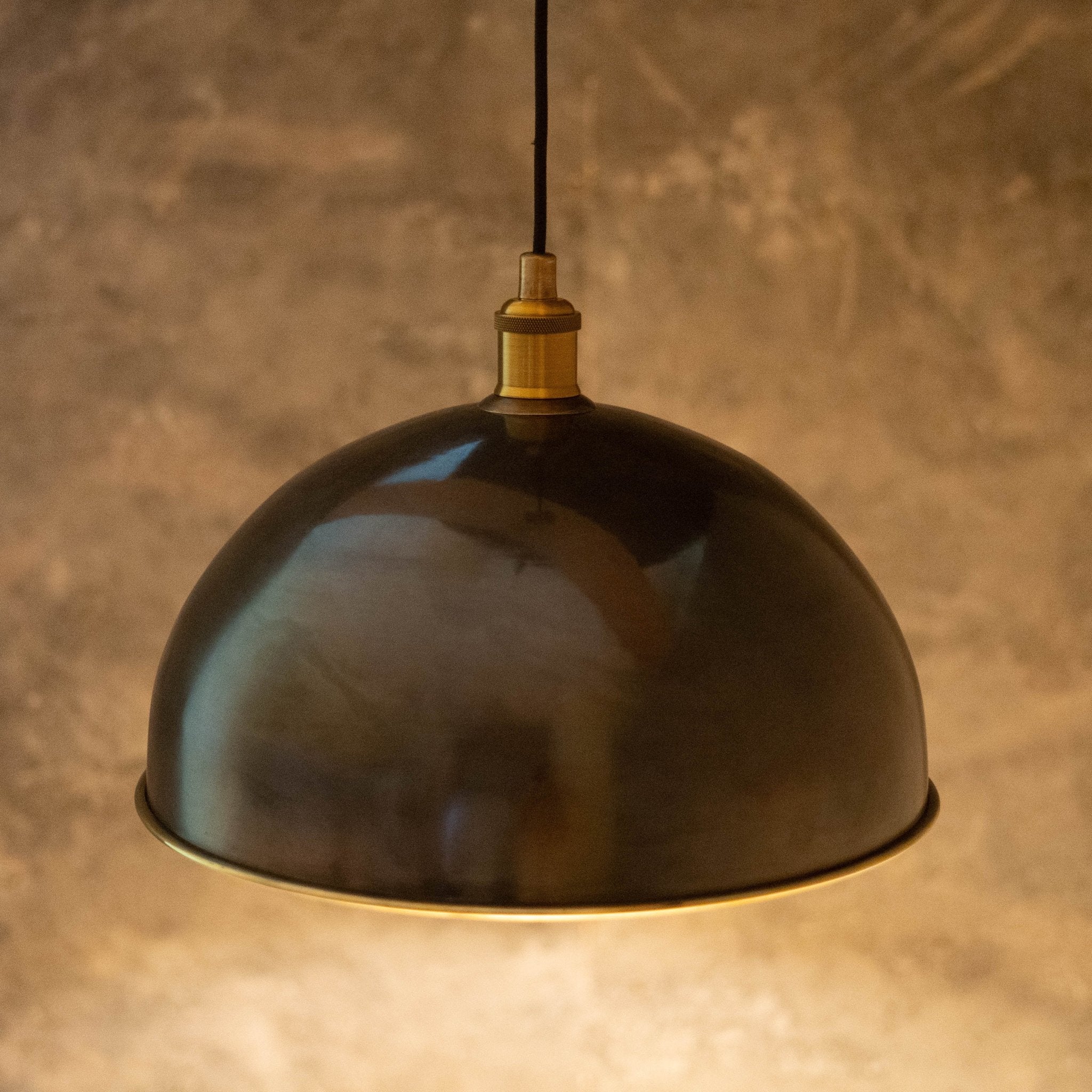 Antique Bronze Pendant Light, Bronze Dome Pendant, Antique Ceiling Lampshade alternate view 6