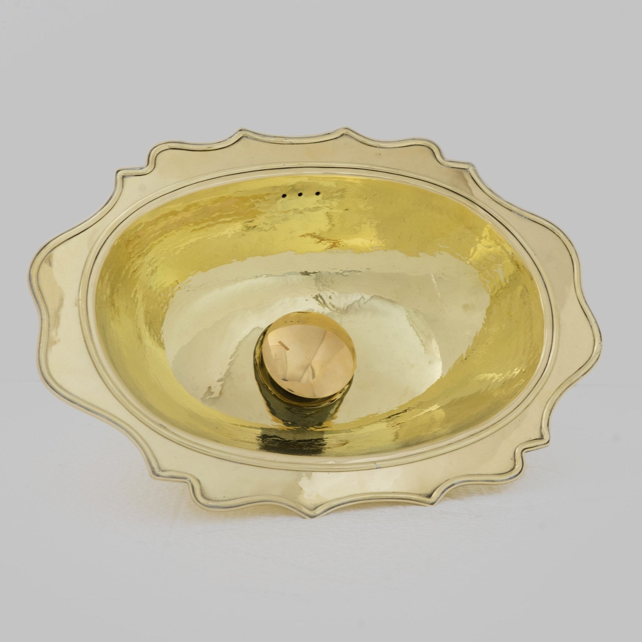 Antique Solid Brass Sink, Unlacquered Exposed Oval Bathroom Sink, Bathroom Vessel sink alternate view 2