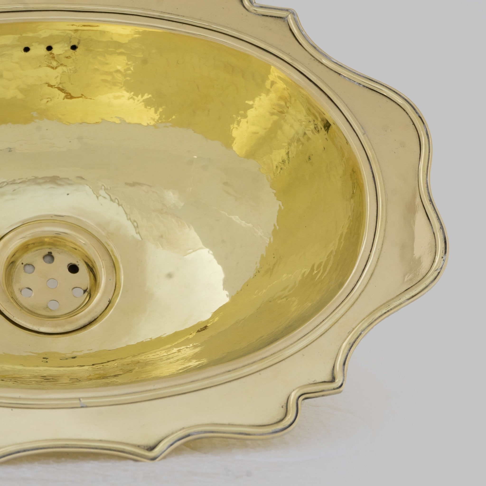 Antique Solid Brass Sink, Unlacquered Exposed Oval Bathroom Sink, Bathroom Vessel sink alternate view 5