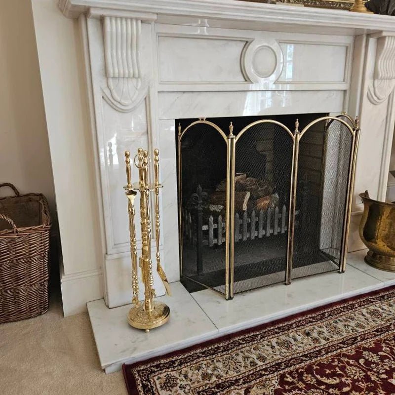 Antique Unlacquered Brass Fireplace Tool alternate view 8