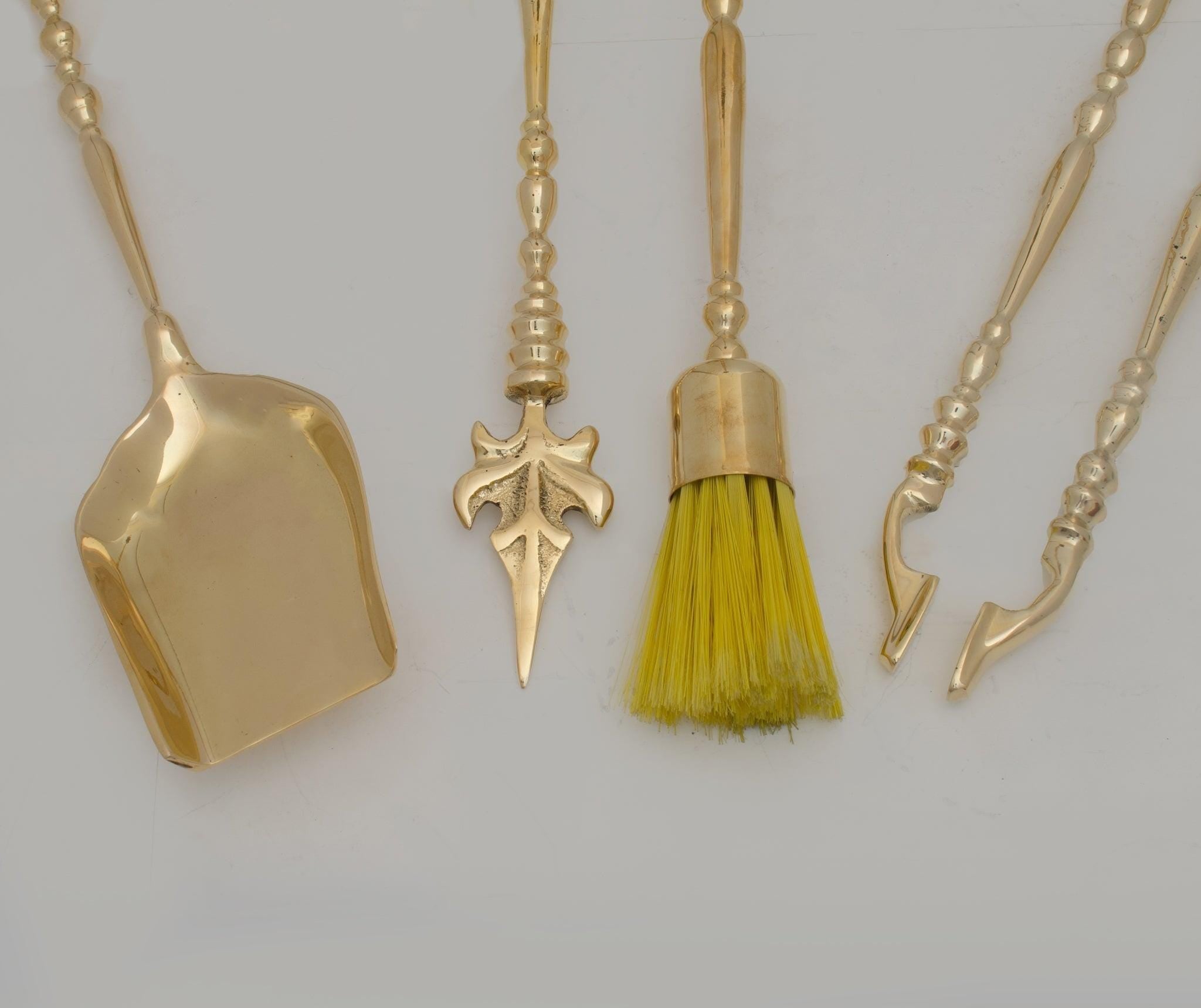 Antique Unlacquered Brass Fireplace Tool alternate view 3