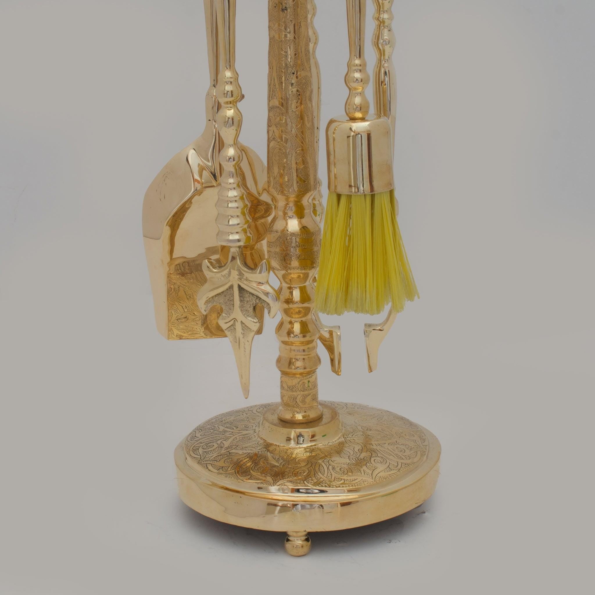 Antique Unlacquered Brass Fireplace Tool alternate view 7