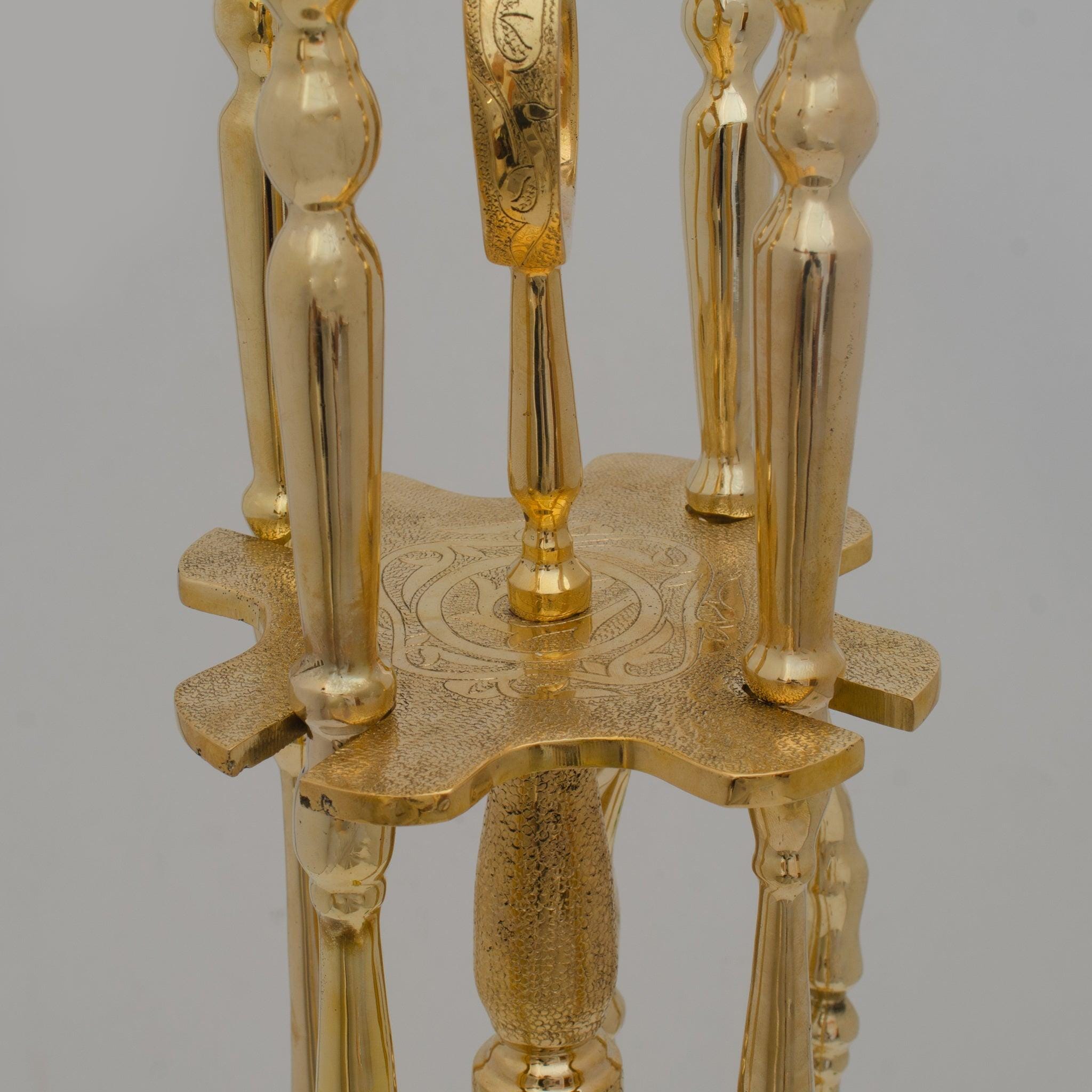 Antique Unlacquered Brass Fireplace Tool alternate view 5