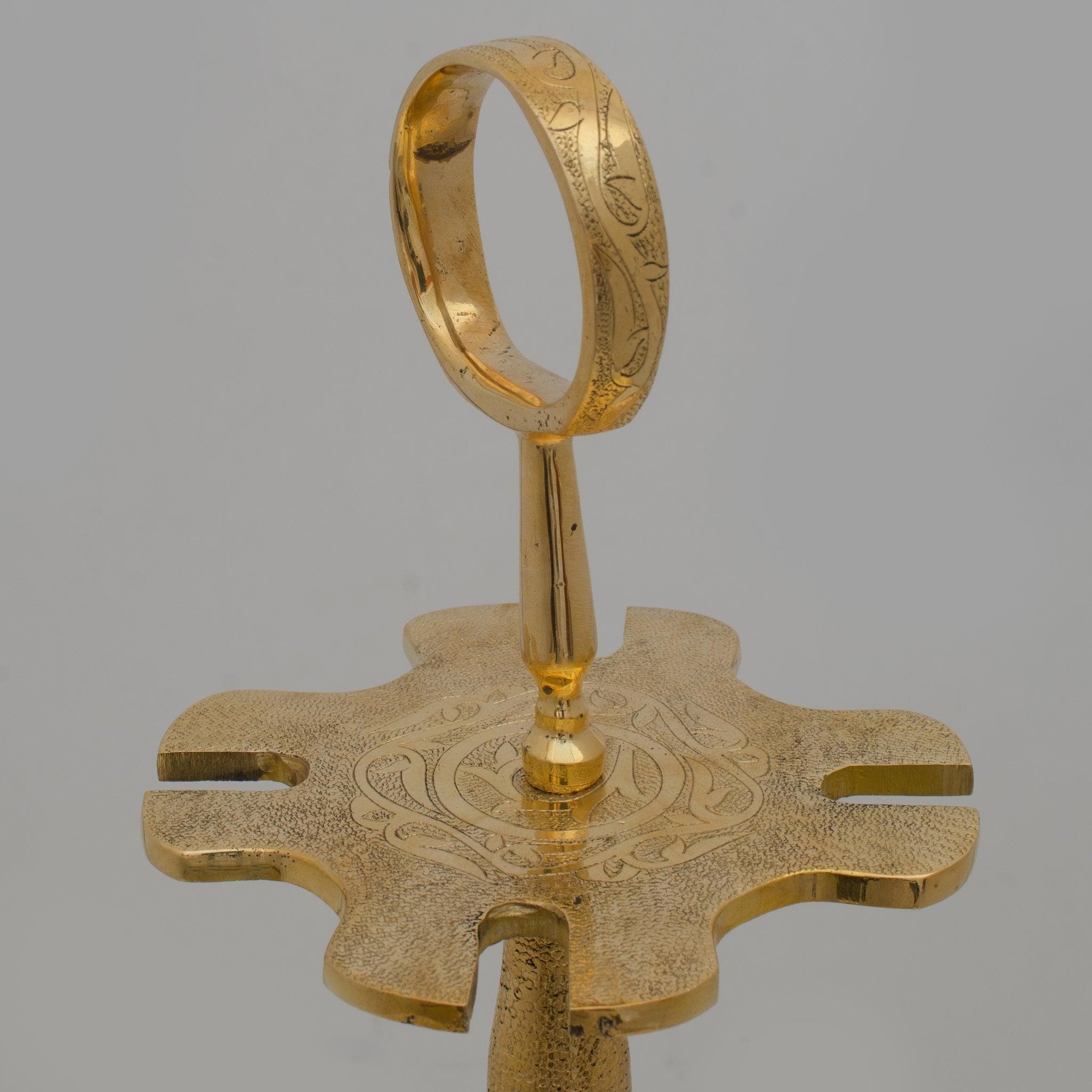 Antique Unlacquered Brass Fireplace Tool alternate view 6