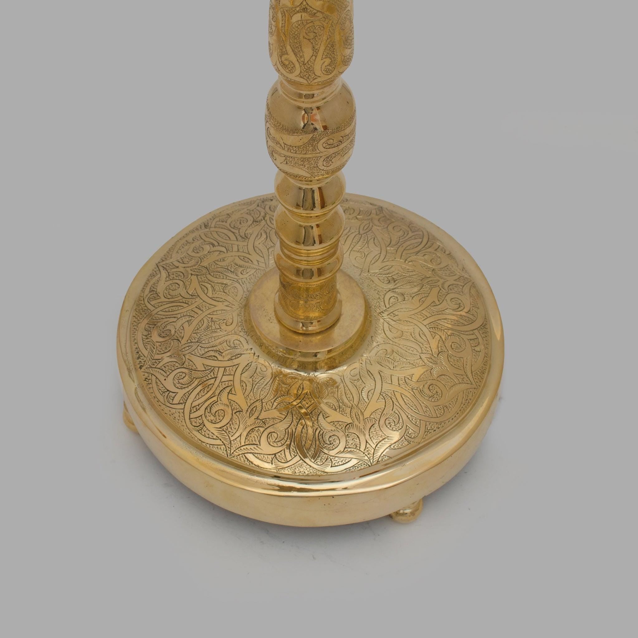 Antique Unlacquered Brass Fireplace Tool alternate view 4