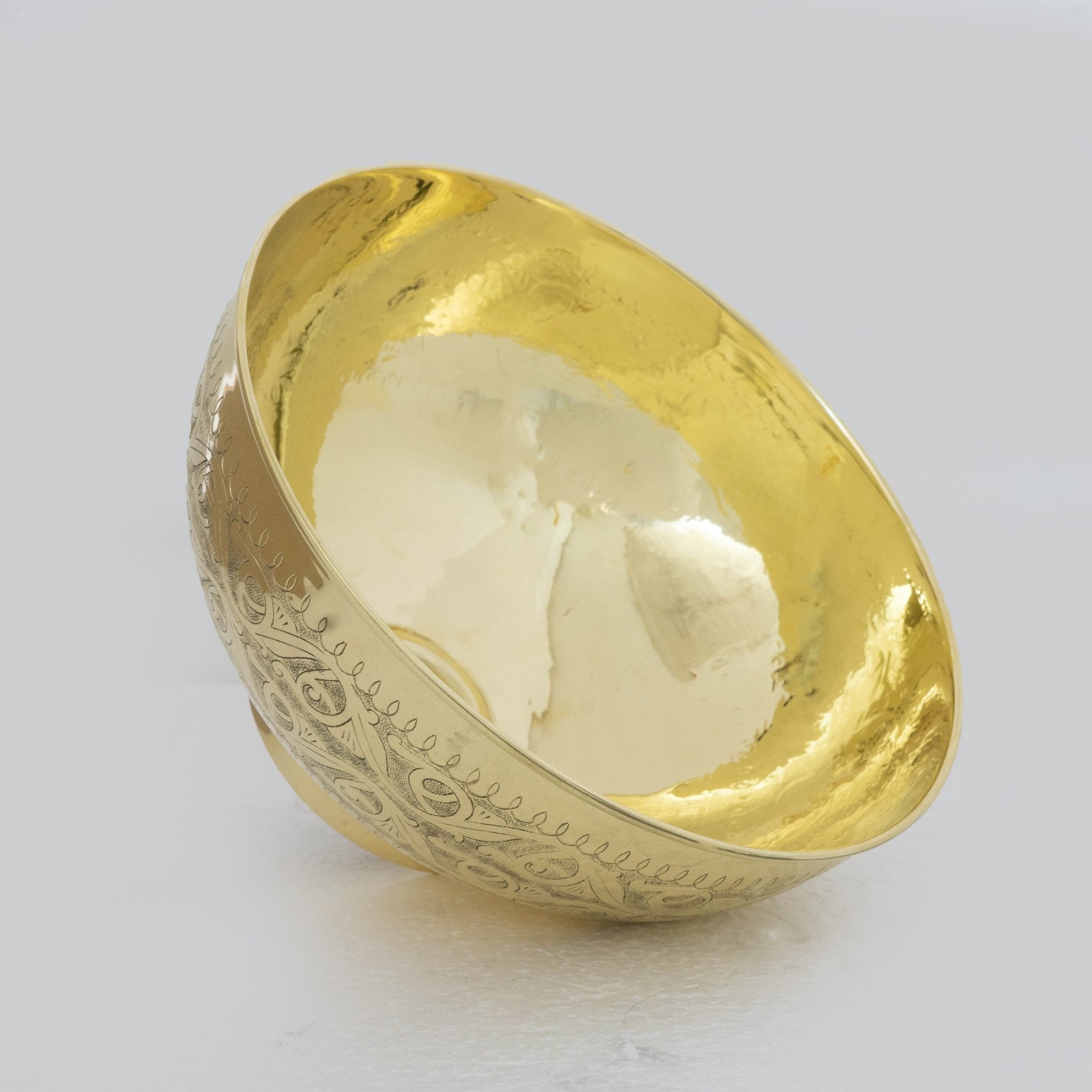 Brass Bathroom Sink, Bowl Vessel Sink, Vanity Basin Sink, Hand Hammered and Hand Engraved alternate view 5