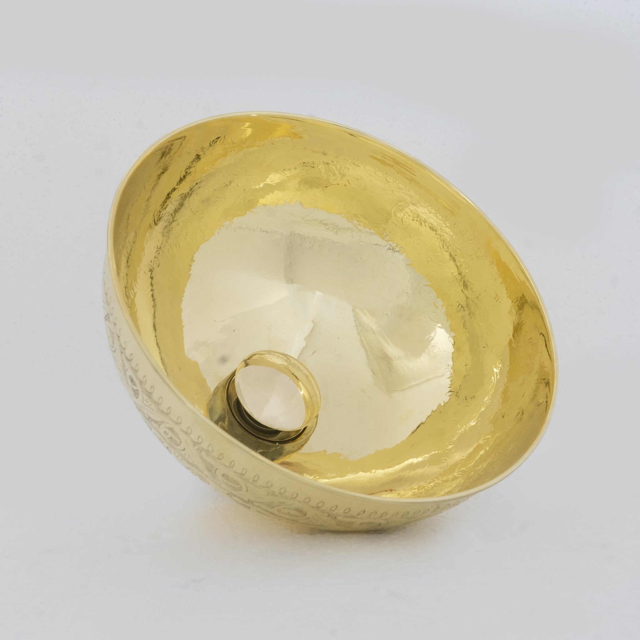 Brass Bathroom Sink, Bowl Vessel Sink, Vanity Basin Sink, Hand Hammered and Hand Engraved alternate view 8