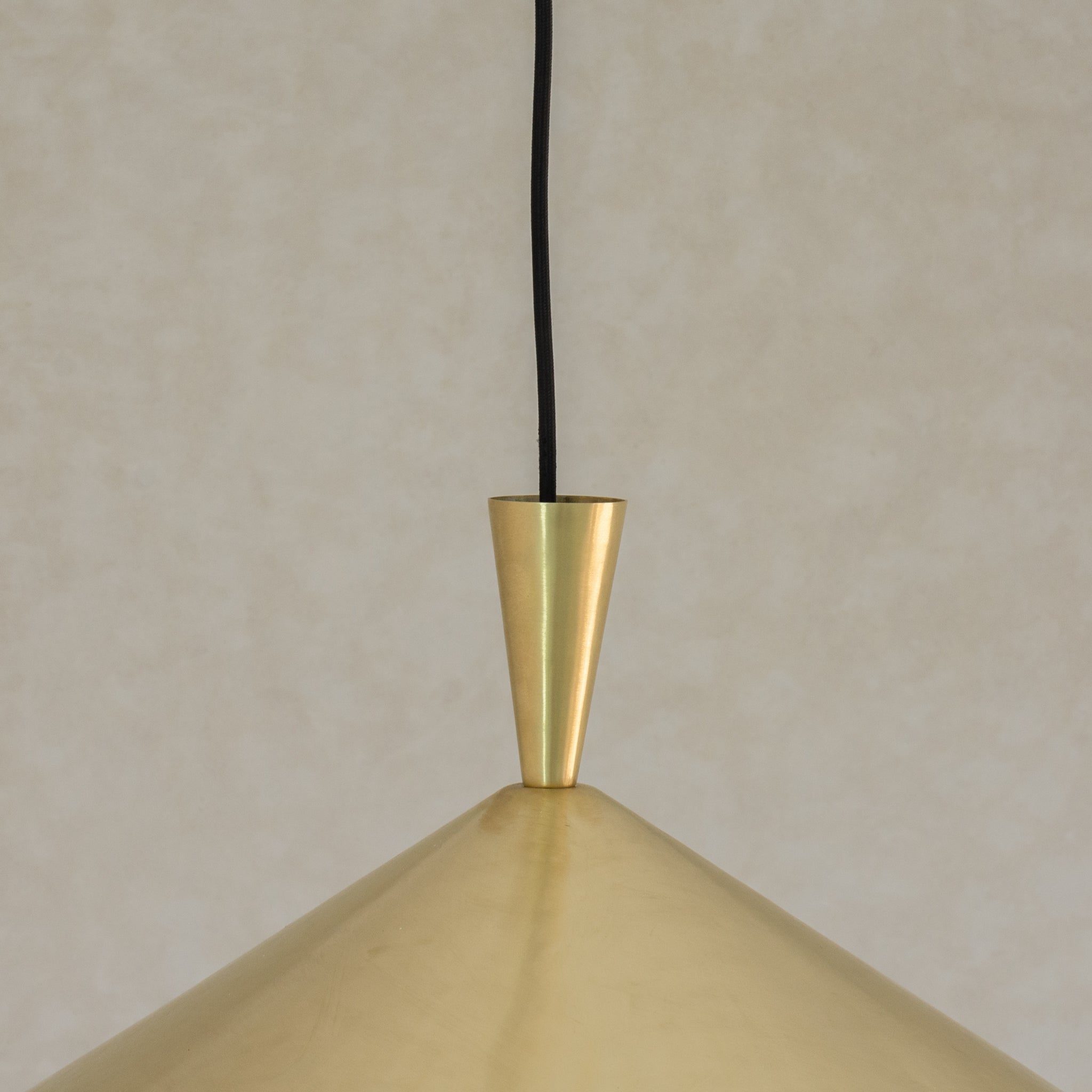 Brass Cone Pendant Light, Kitchen Island Ceiling Light Fixture, Modern Hanging Shade For Kitchen & Living Room, Cone Shade Light alternate view 5