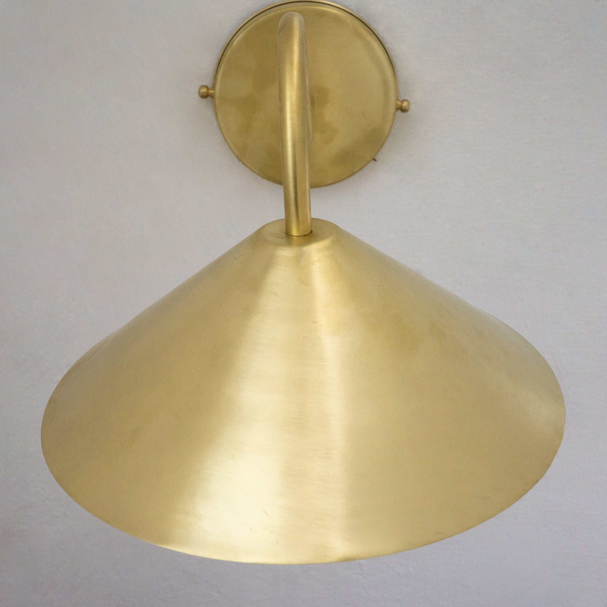 Brass Gooseneck Sconce Light | Cone Shade Wall Lamp alternate view 6