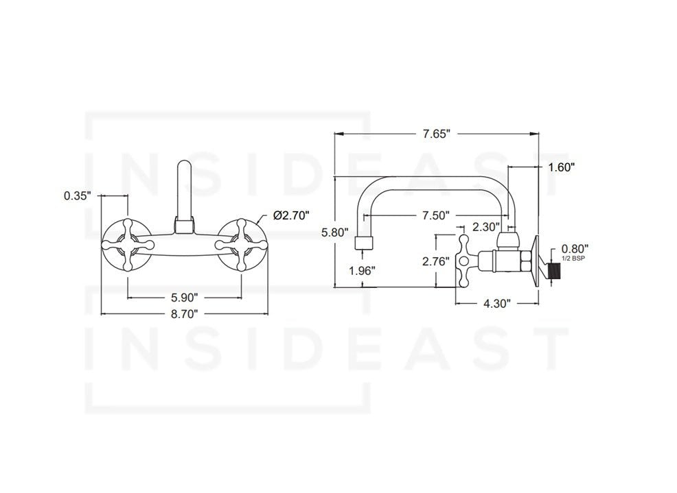 Brass Kitchen Faucet – Vintage Brass Kitchen Faucet alternate view 11