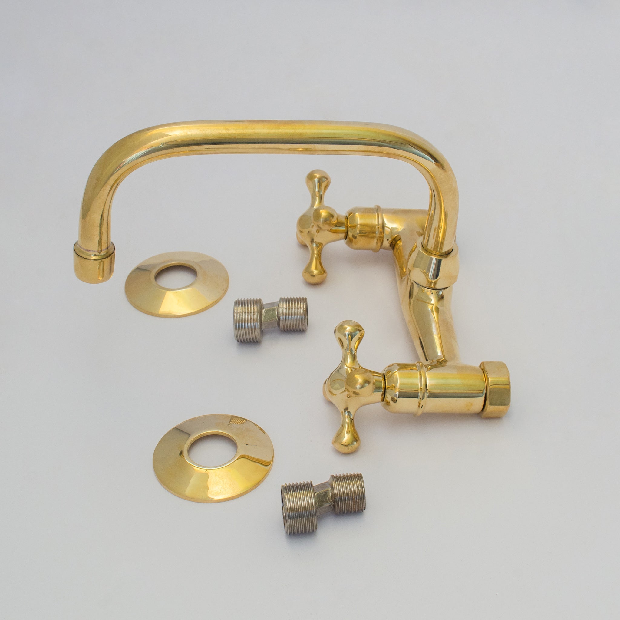 Brass Kitchen Faucet – Vintage Brass Kitchen Faucet alternate view 10