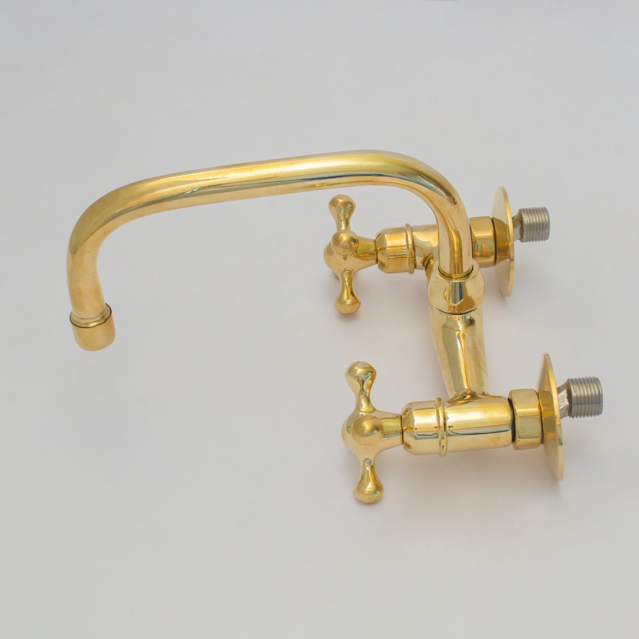 Brass Kitchen Faucet – Vintage Brass Kitchen Faucet alternate view 9
